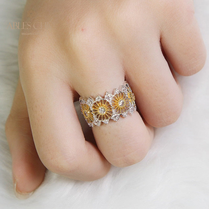 Bague Florale Guirlande Aérée 5138