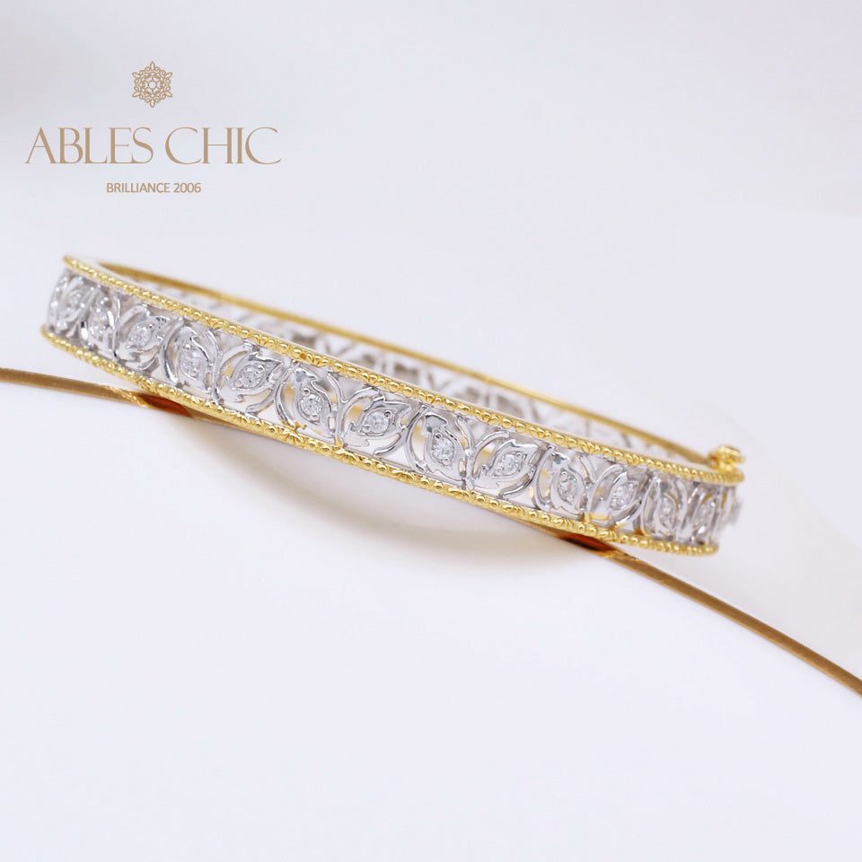 Bracelet Zircon Filigrane Floral 5021