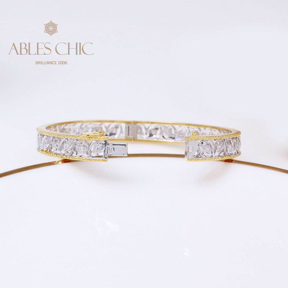 Bracelet Zircon Filigrane Floral 5021