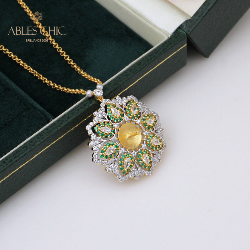 Collier de fleurs de topaze serti 5277