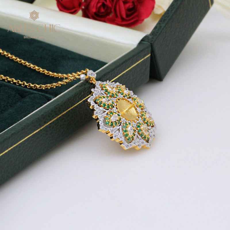 Collier de fleurs de topaze serti 5277
