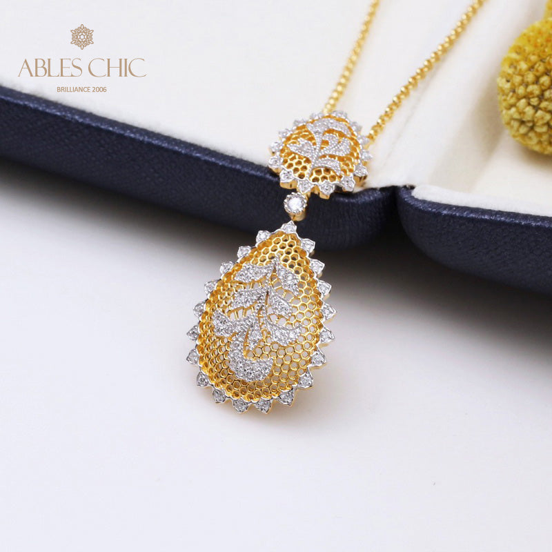 Collier Floral En Filigrane De Dentelle 5340