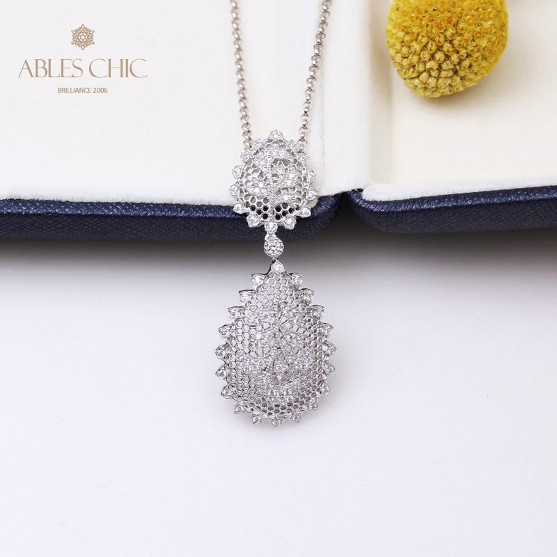 Collier Floral En Filigrane De Dentelle 5340