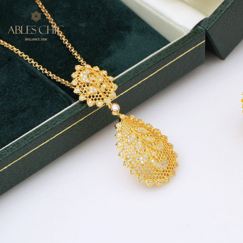 Collier Floral En Filigrane De Dentelle 5340