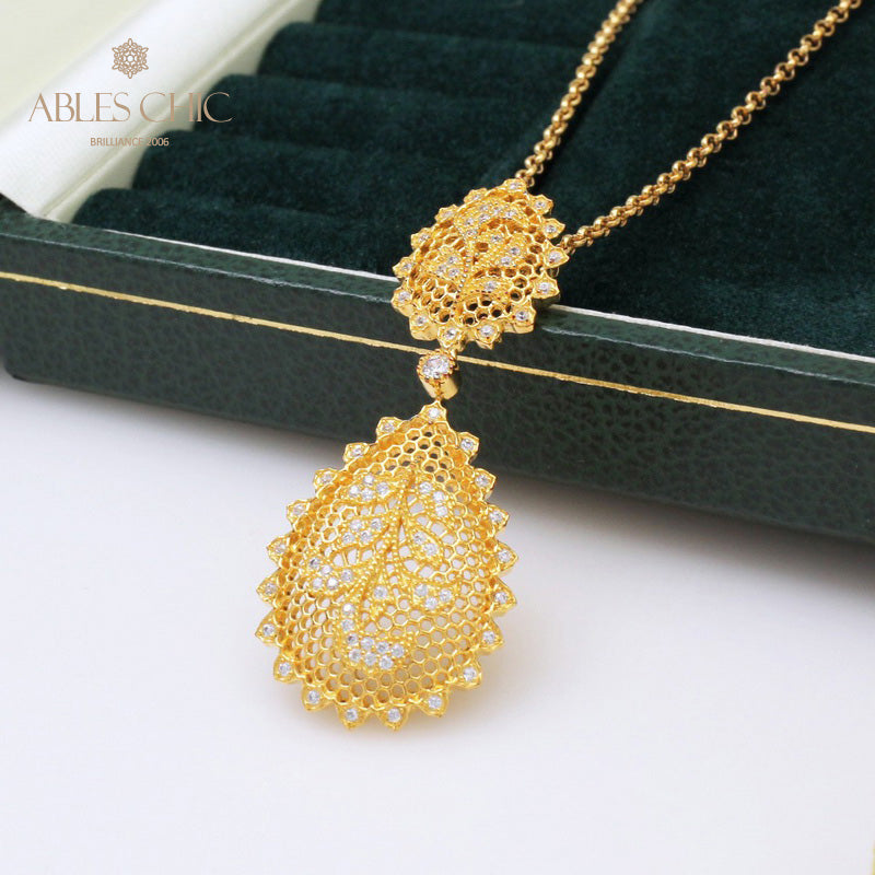 Collier Floral En Filigrane De Dentelle 5340