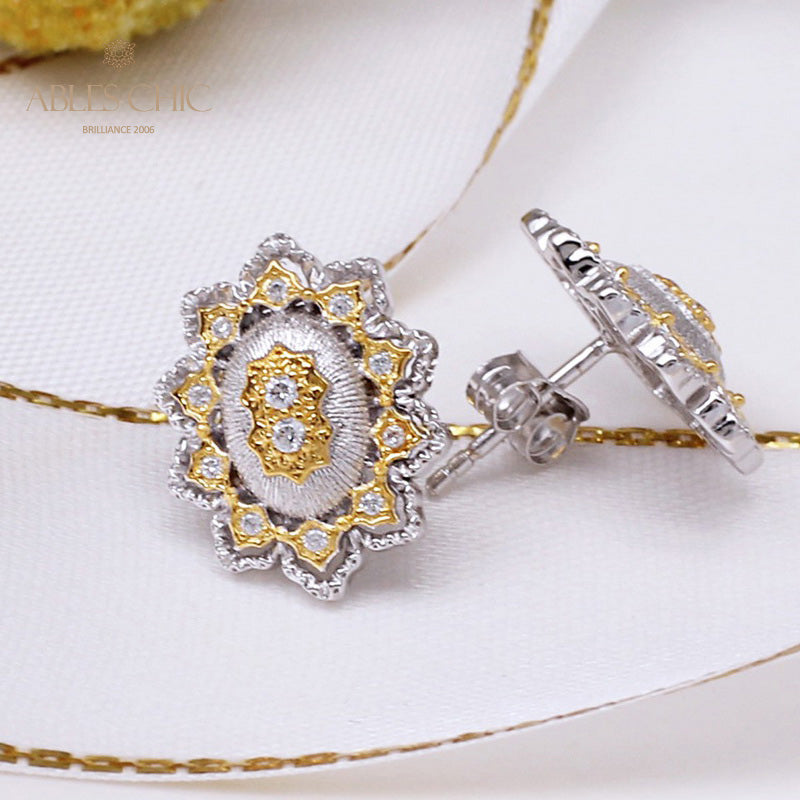 Boucles d'oreilles fleurs ajourées 5263
