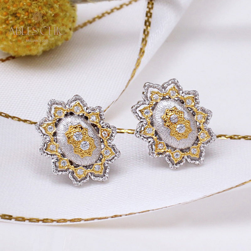 Boucles d'oreilles fleurs ajourées 5263