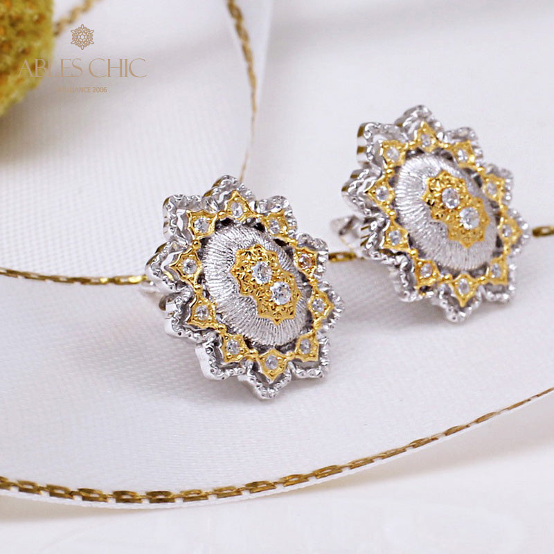 Boucles d'oreilles fleurs ajourées 5263