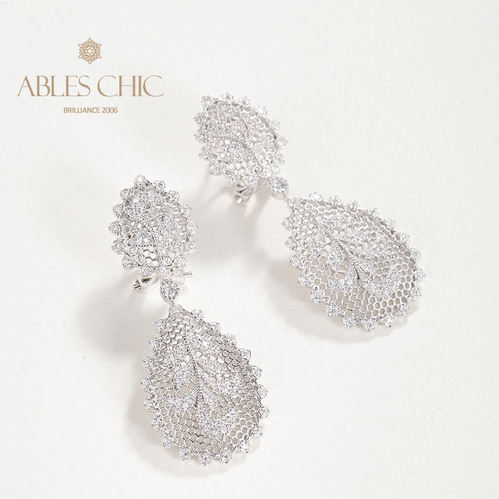 Boucles d'oreilles florales arbre de vie aéré 5105