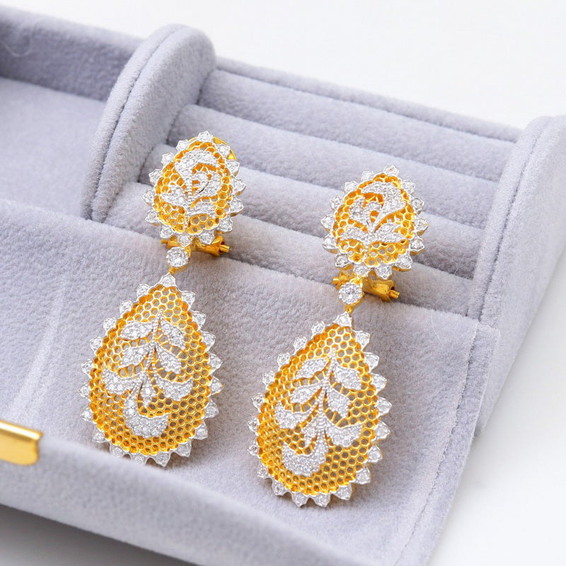 Boucles d'oreilles florales arbre de vie aéré 5105
