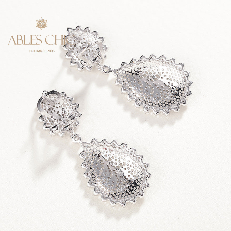 Boucles d'oreilles florales arbre de vie aéré 5105