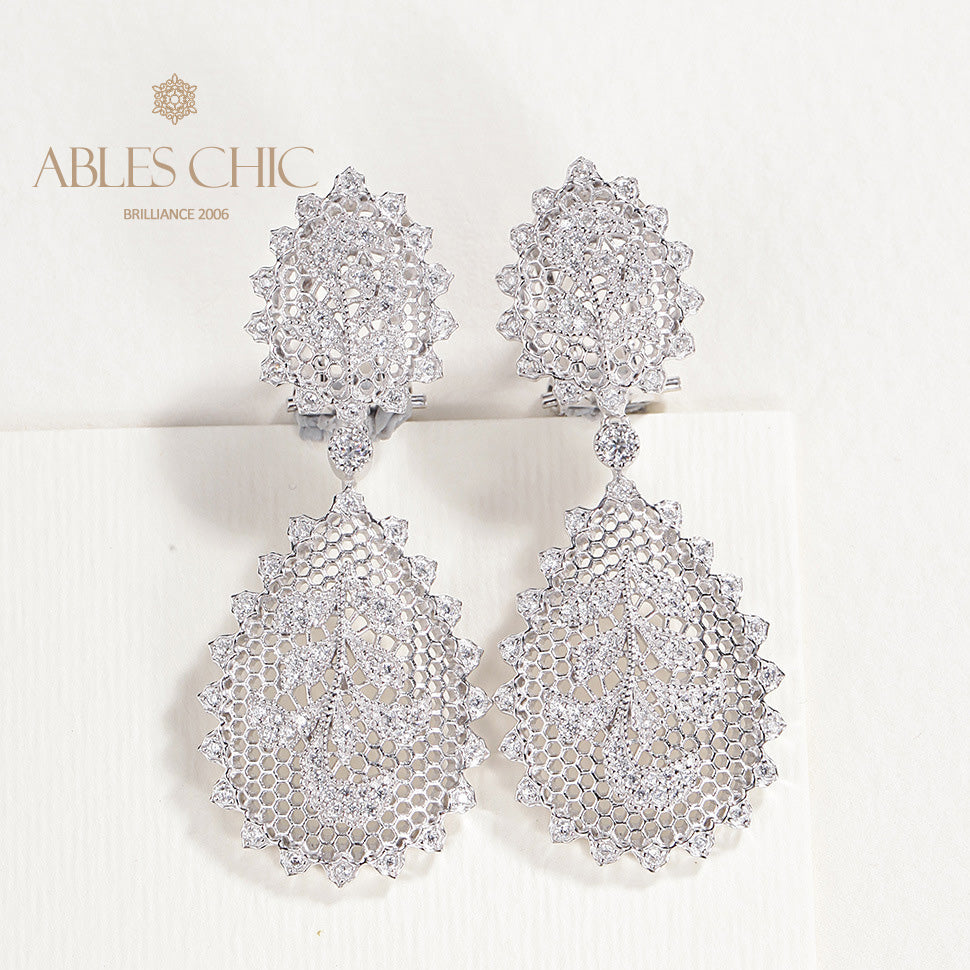 Boucles d'oreilles florales arbre de vie aéré 5105