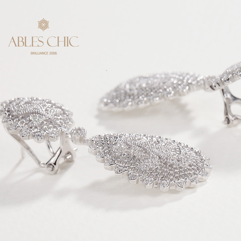 Boucles d'oreilles florales arbre de vie aéré 5105