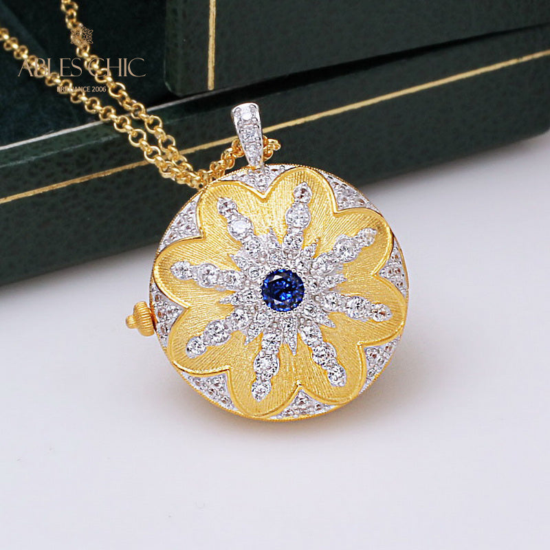 Pendentif médaillon rubis CZ 5210