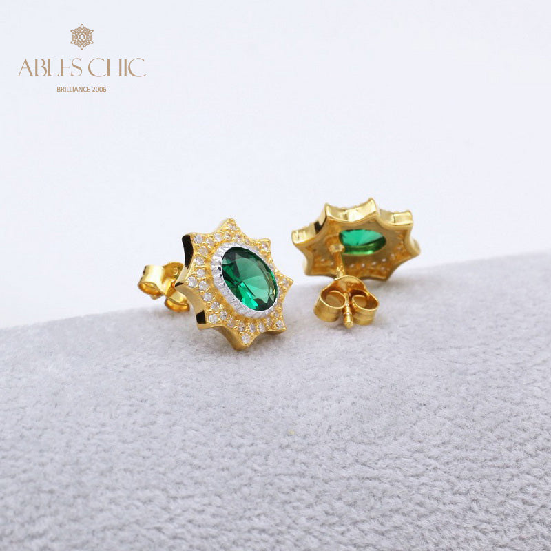 Solatiare Boucles d'oreilles étoile saphir 5471