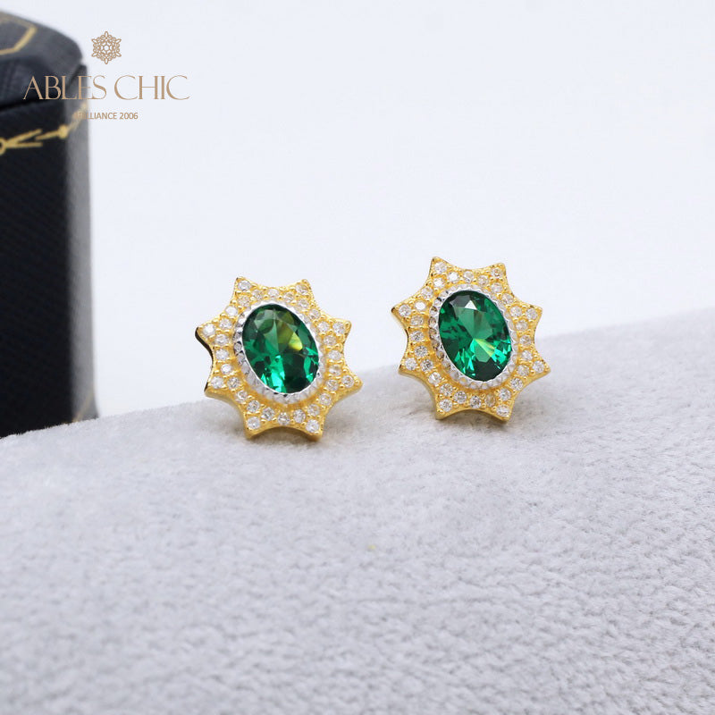 Solatiare Boucles d'oreilles étoile saphir 5471