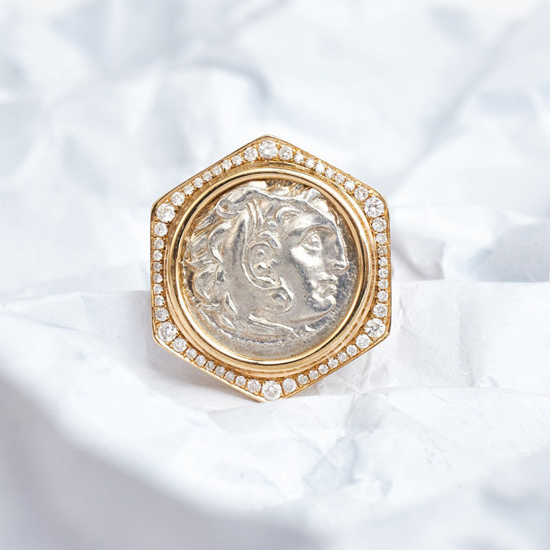 Bague médaillon byzantine Héraclès