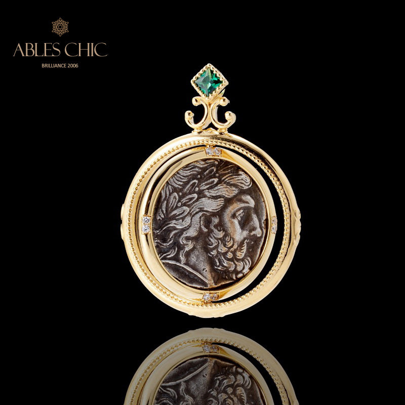 Collier de pièces de monnaie romaines antiques 5780