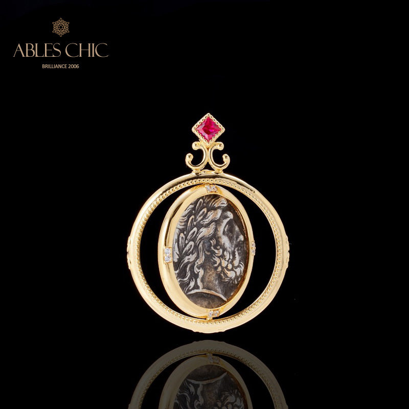 Collier de pièces de monnaie romaines antiques 5780