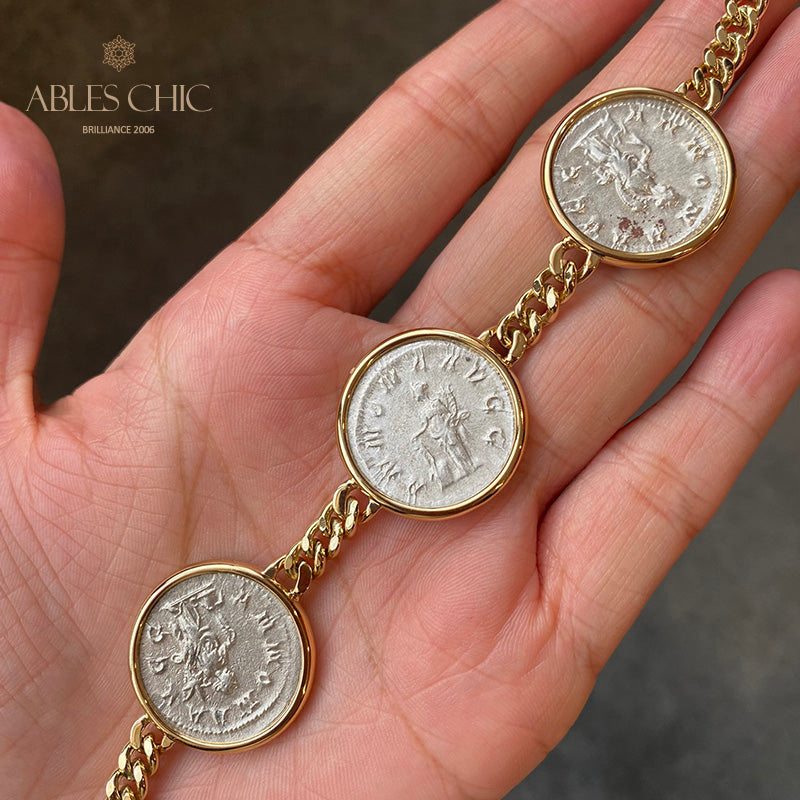Bracelet de pièces de monnaie de l’empereur byzantin