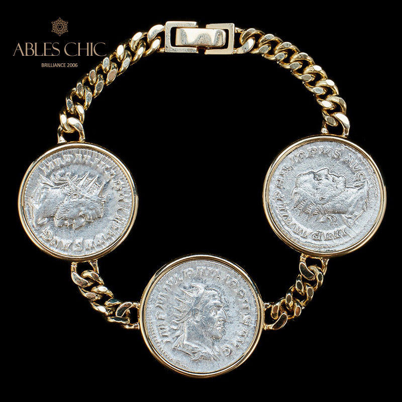 Bracelet de pièces de monnaie de l’empereur byzantin