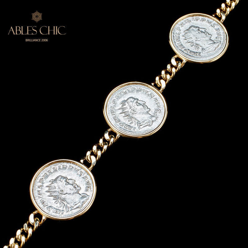 Bracelet de pièces de monnaie de l’empereur byzantin