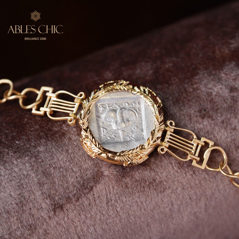 Bracelet Hélios en pièces de lires byzantines