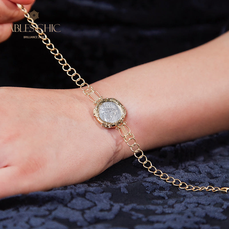 Bracelet Hélios en pièces de lires byzantines