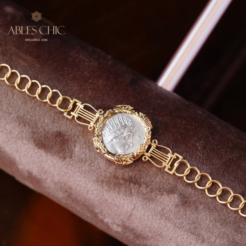 Bracelet Hélios en pièces de lires byzantines