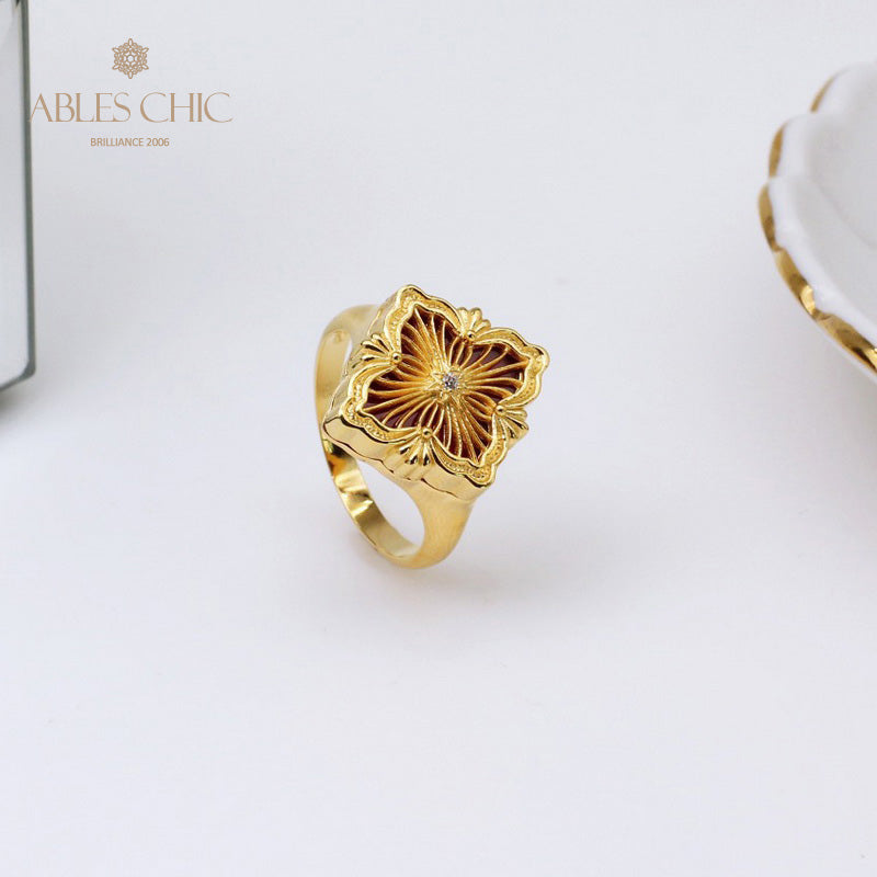 Bague Trèfle à Fretwork Dense 5360
