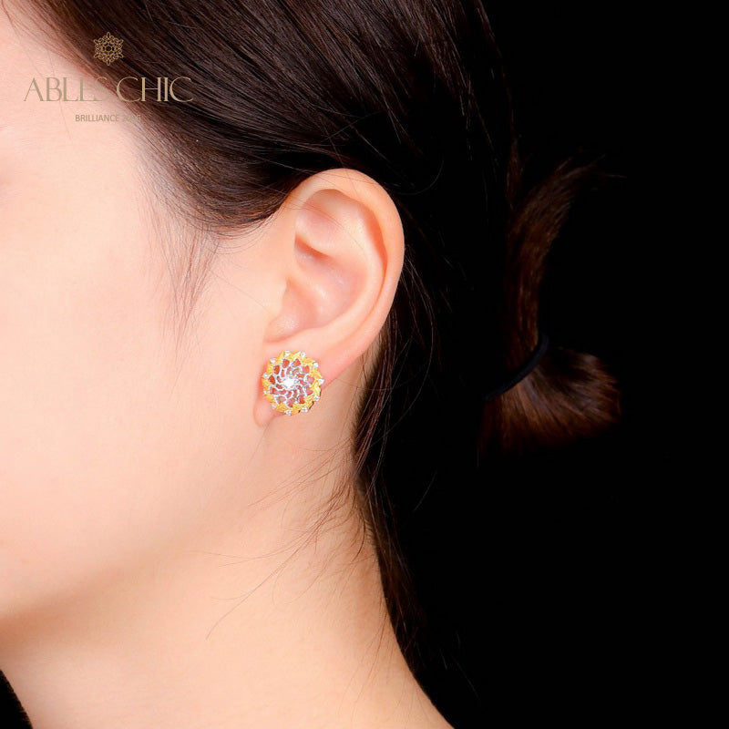 Boucles d'oreilles tiges guirlande bohème 5099