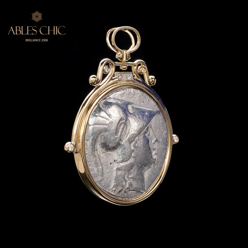 Grèce Athena Coin Pendentif seulement