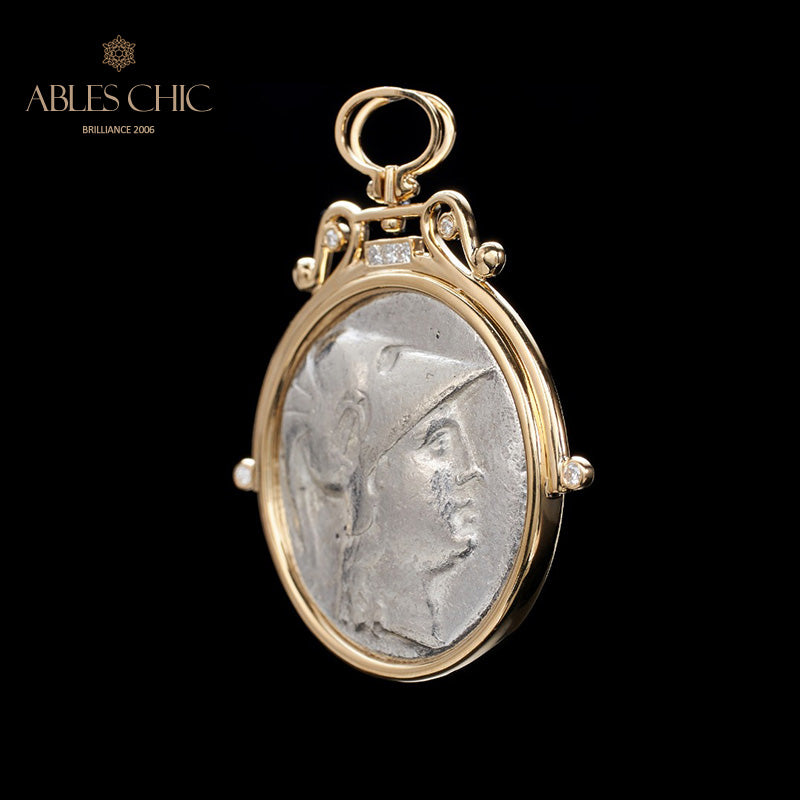 Grèce Athena Coin Pendentif seulement
