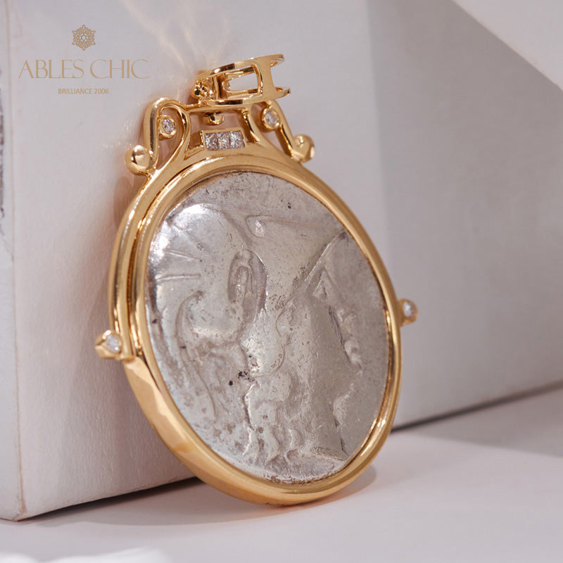 Grèce Athena Coin Pendentif seulement