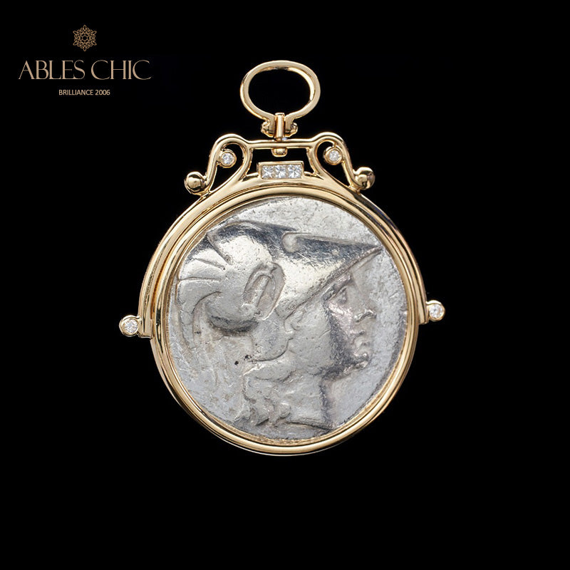 Grèce Athena Coin Pendentif seulement