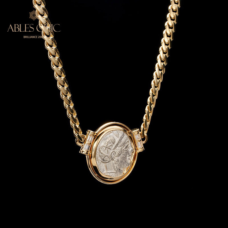 Collier réversible de pièce d’Athéna byzantine