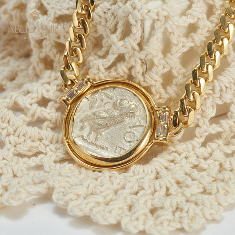 Collier réversible de pièce d’Athéna byzantine