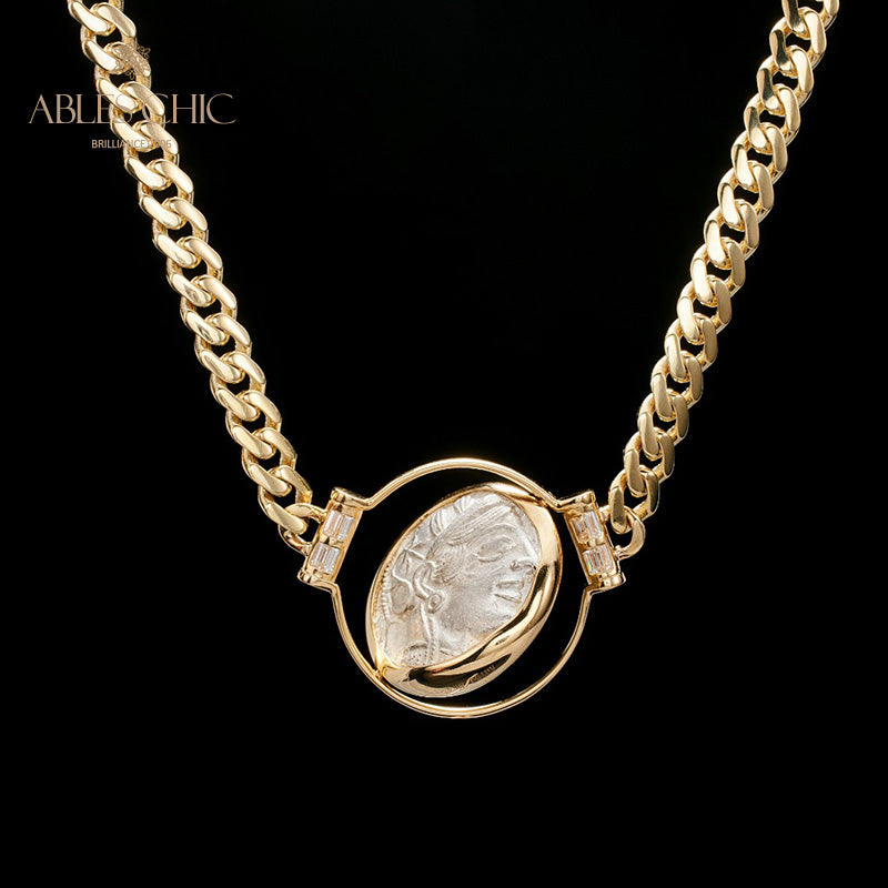 Collier réversible de pièce d’Athéna byzantine