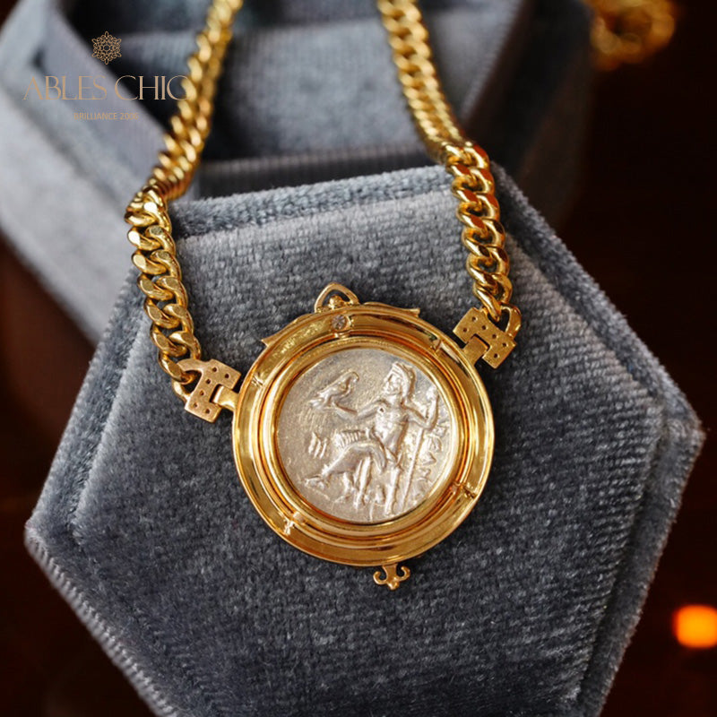 Collier de médaillon d’artefact byzantin Hercules