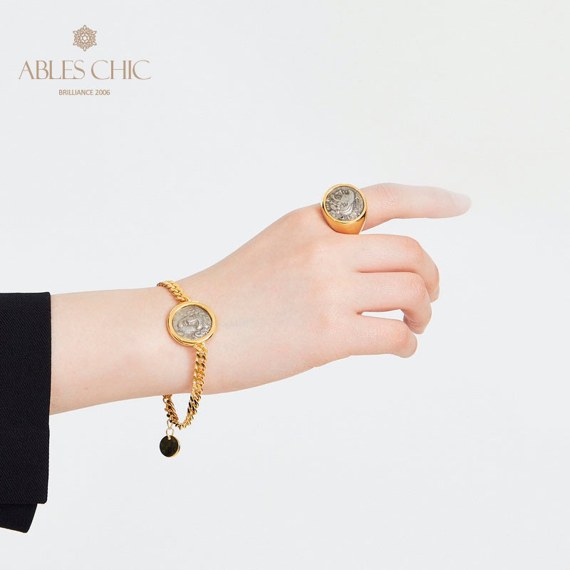 Bracelet chaîne gourmette byzantine 5717