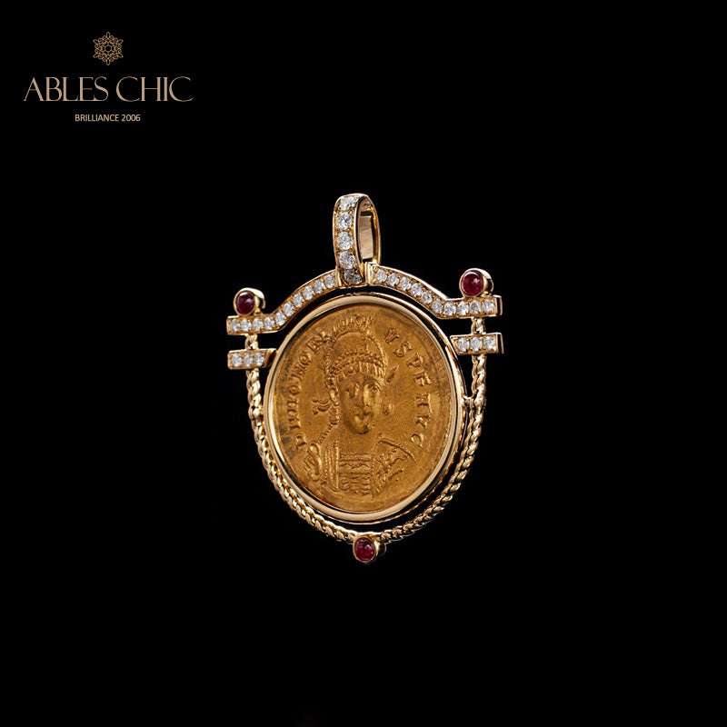 Pendentif médaillon d’artefact byzantin uniquement