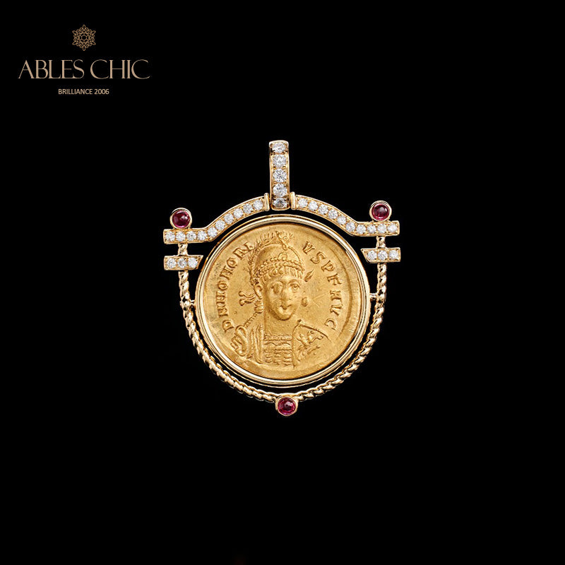 Pendentif médaillon d’artefact byzantin uniquement