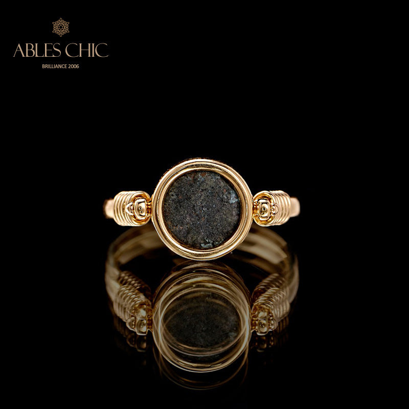 Bague pendentif pièce de cuivre ancienne