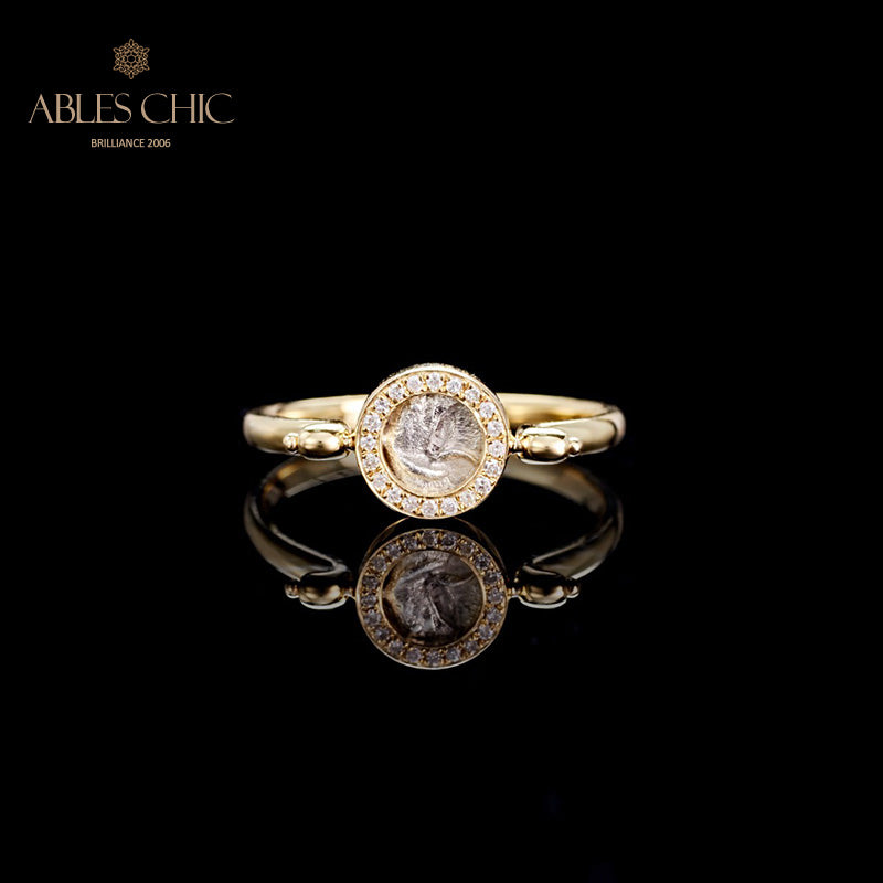 Bague rubis en argent antique