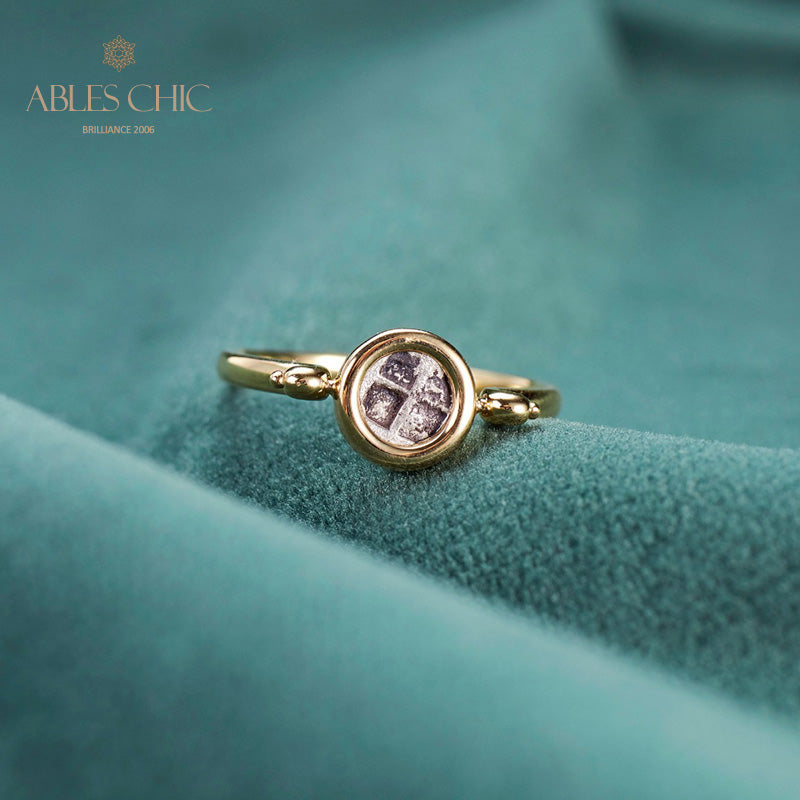 Bague rubis en argent antique