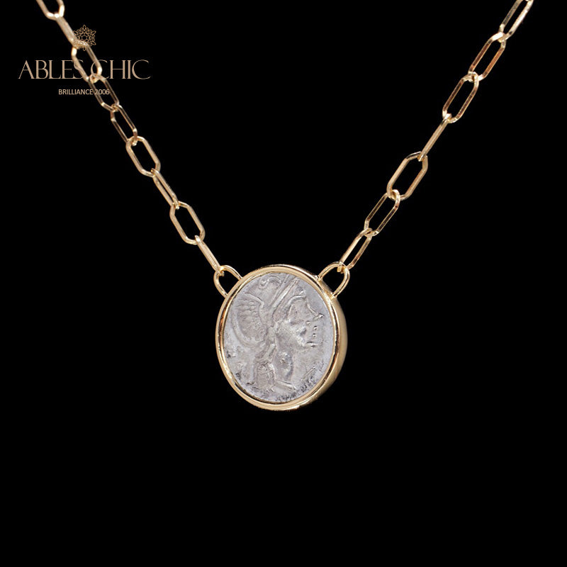 Collier de pièces de monnaie à rabat de la déesse byzantine