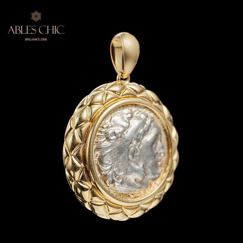 Pendentif byzantin Zeus Flip Coin uniquement