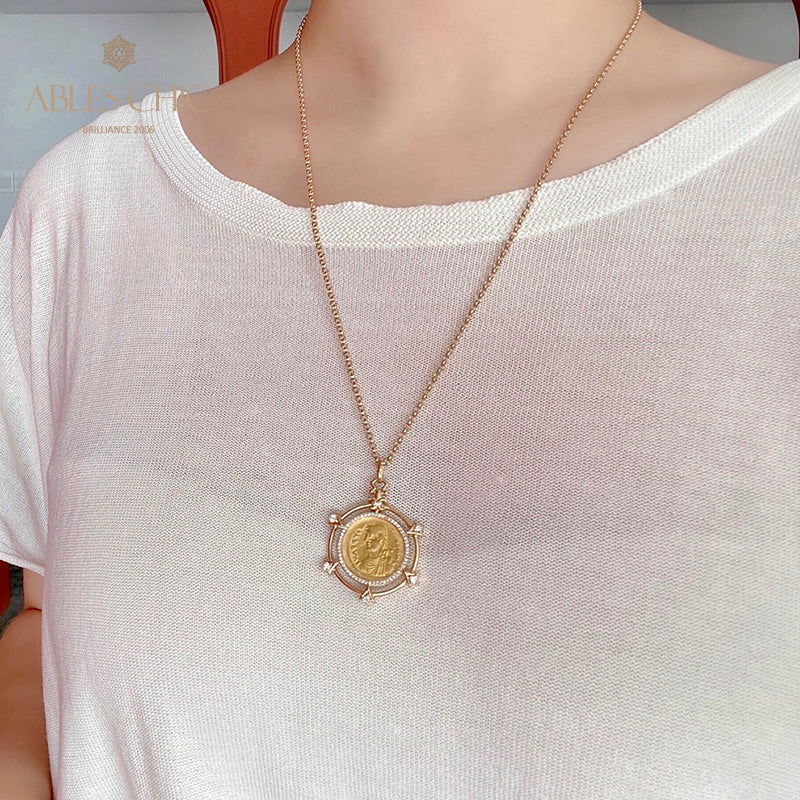 Pendentif de pièce de retournement byzantin uniquement
