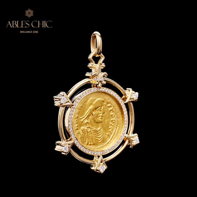 Pendentif de pièce de retournement byzantin uniquement