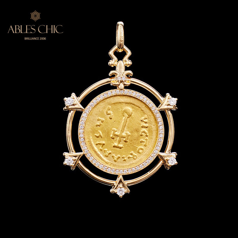 Pendentif de pièce de retournement byzantin uniquement